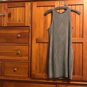 Soprano Gray Geometric Sleeveless Shift Dress
